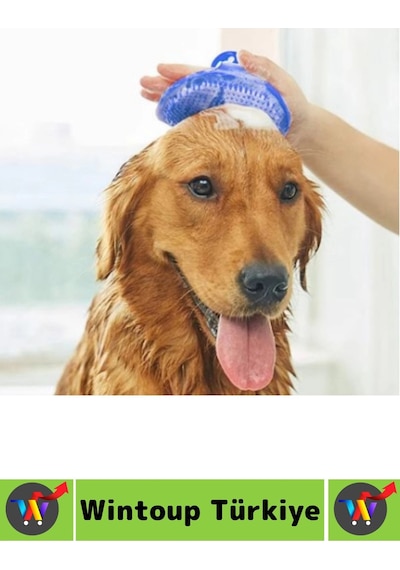 Ergonomik Evcil Hayvan Yumuşak Esnek Zararsz Masaj Pet Kedi Köpek Silikon Tüy Toplama Yıkama Fırçası