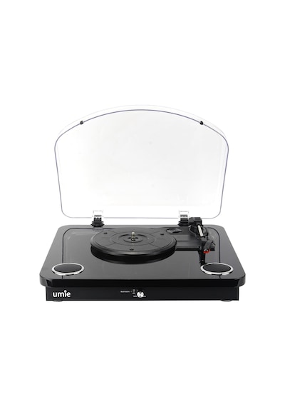 Umie Bemol Siyah Piano Kaplama 10w Bt İn, Bt Out, Rca, Usb Özellikli Nostaljik Pikap