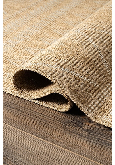 Tiora Tı007a Bej Jüt Halı Naturel Sisal Örme Hasır Modern Yıkanabilir Dayanıklı Tozu Yok