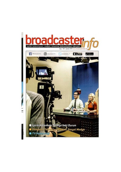 Broadcasterinfo:aylık Televizyon,radyo,sinema Teknolojileri Dergisi -içerik Korumada Türkiye'deki Durum Sayı:159-şubat 2018 Retro Koleksiyon Eski Baskı