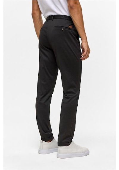 Süvari Siyah Slim Armürlü Jogger Pantolon Siyah