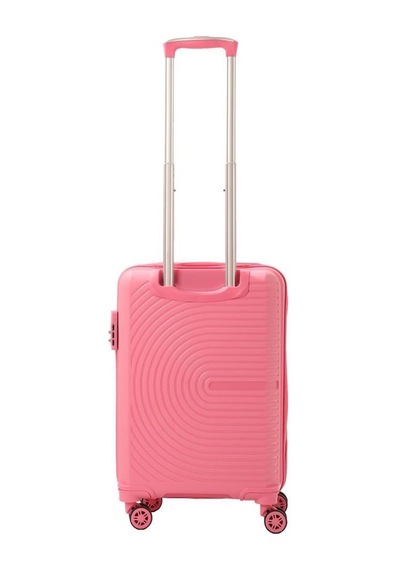 Mçs Bavul Orta Ve Kabin 2li Set Kırılmaz Silikon Valiz V374 Pembe Çok Renkli