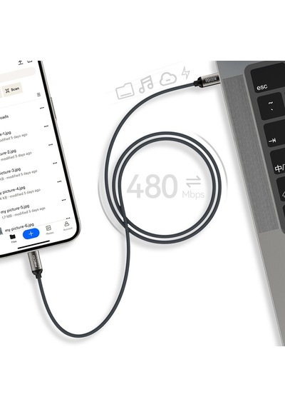 Recci Rs45cc Type-c To Type-c Pd 100w Örgü Tasarımlı Hızlı Şarj Özellikli Data Ve Şarj Kablo 1m Gri