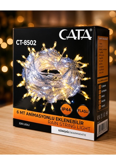 6 Metre Çift Renk Led Işık 3200k + 6500k Animasyon Efektli, Dış Mekan Ct8502 Çok Renkli
