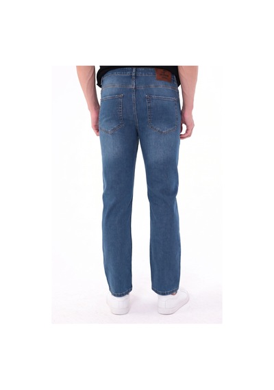 Blayn Jeans Erkek Mavi Diz İzi Yapmayan Pamuklu Esnek Denim Jean Kot Pantolon Regular Kalıp