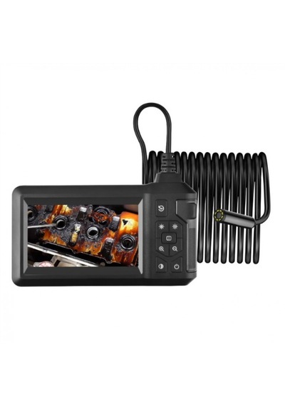 10 Metre 3 Kameralı Monitörlü Sert Tel Kablolu Flash Led Işıklı