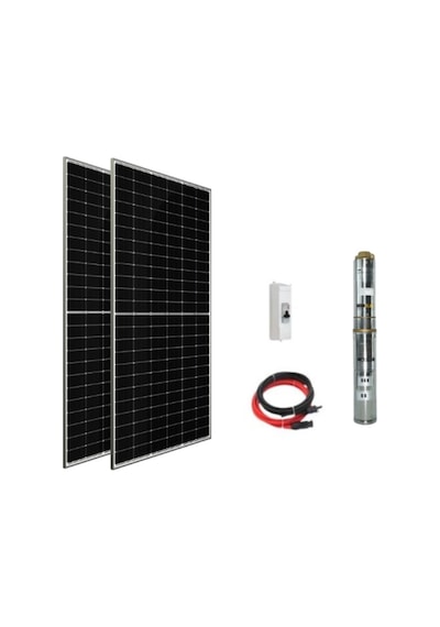 72 V Volt 1.5 Hp 1.1 Kw 1100 W Watt Dc Kademeli Dalgıç Solar Pompa 1100 Watt Güneş Paneli Solar Sulama Paket Sistem