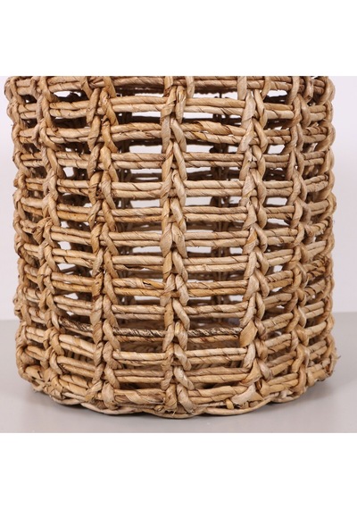 Side Doğal Abaka 42x42 Cm Kapaklı Çamaşır Ve Dekorasyon Sepeti Bej