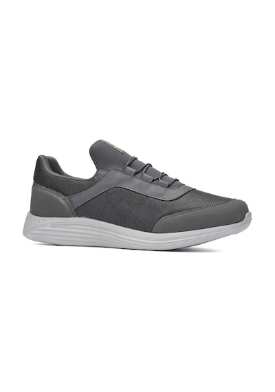 Günlük Erkek Yetişkin Sneaker Büyük Numara Spor Ayakkabı Lastik Bağcıklı Rahat Esnek 110c Füme