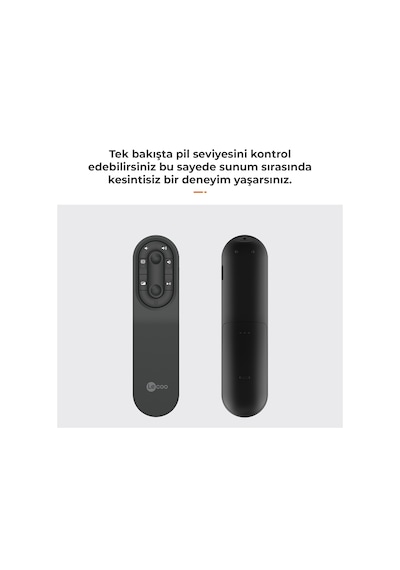 Lecoo SPT9604 Kablosuz 2.4 Ghz USB Alıcılı Lazer Presenter Sunum Kumandası Siyah