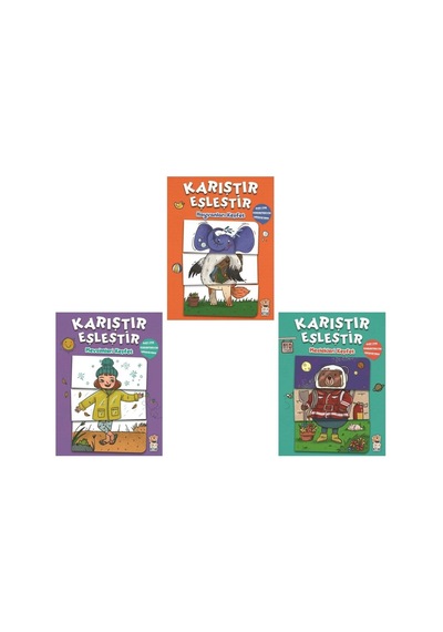 Sincap Okul Öncesi Keşfet-Karıştır Eşleştir Seti 3 Kitap