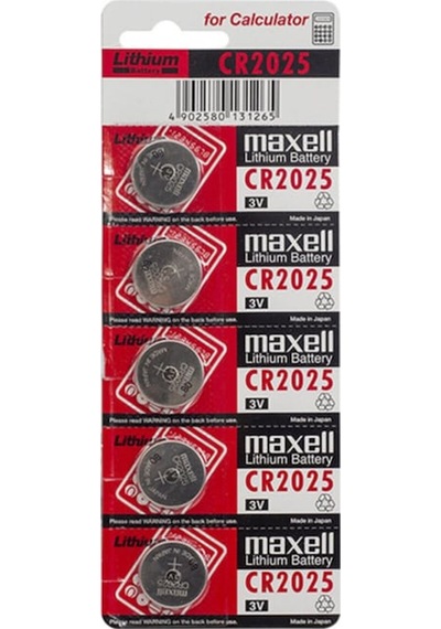 Maxell CR2025 3V Lityum Düğme Pil 5 x 20'li