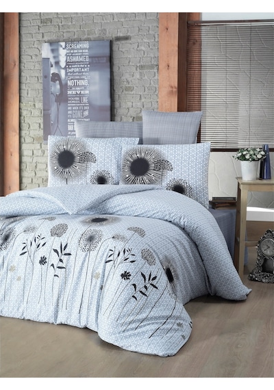 Komfort Home Çift Kişilik Polycotton Nevresim Takımı (White Black Çok Renkli