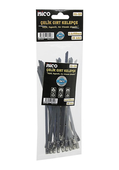 Paslanmaz Çelik Cırtlı Kablo Bağı 4.6x150mm