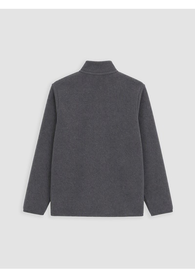 Lcwaıkıkı Classic Gri Dik Yaka Polar Erkek Fermuarlı Sweatshirt