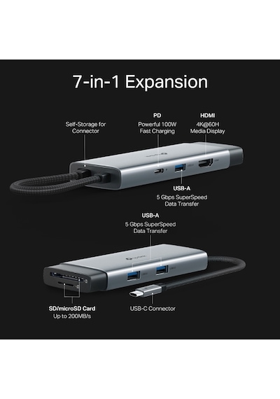 Tp-lınk Uh7021c Usb Typec 7-port Hub-215973