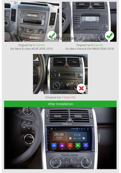 Mercedes Benz B200/ A-class W169 / B-class W245 Multimedya Navigasyon Usb Kamera Carplayer Uyumlu