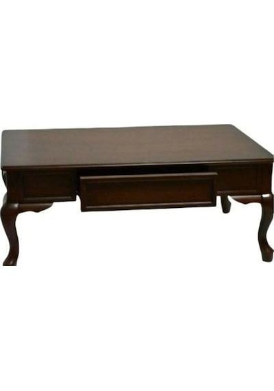 Orta Sehpa Lükens Aslan Çekmeceli Model Ahşap Kayın Ayak Mdf Tabl (501239308)