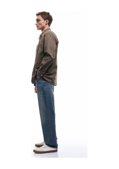 Koton Pamuklu Normal Bel Vintage Straight Fit Jean Pantolon Petrol 6wam40078nd PETROL
