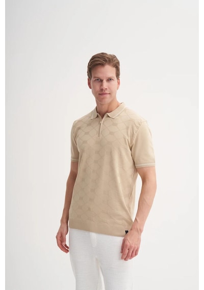 Cazador 3031 Erkek Polo Yaka Triko T-shirt Bej