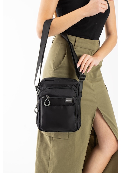 Özer-6022 Sanmorris Suya Dayanıklu Paraşüt Kumaş Çapraz Askılı Unisex Çapraz Askılı Omuz Çantası siyah