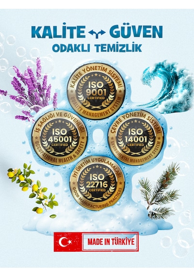 Klozet Wc Temizleyici Set, Her Kutuda 4 Paket, Lavanta, Okyanus, Pop Pink