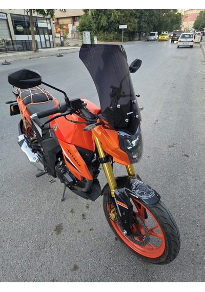 Motocam Arora Ars 200 Ön Cam 2022-2026 Model 46cm Siyah Renkli 4mm