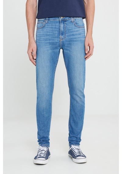 Lee Skinny Fit Çok Dar Kesim Normal Bel Çok Dar Paça Malone Mavi Jean Kot Pantolon