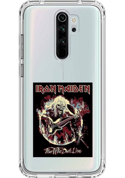 Xiaomi Redmi Note 8 Pro Uyumlu Şeffaf Kılıf Iron Maiden Tasarımlı