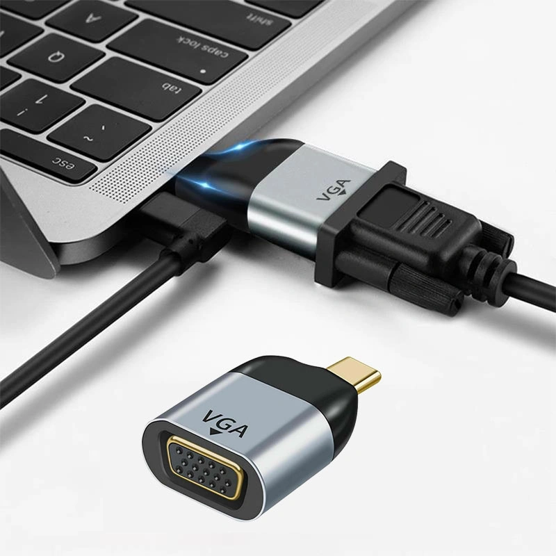 Type C To Vga Görüntü Aktarıcı Type-c Vga Mini Çevirici Dönüştürücü Adaptör
