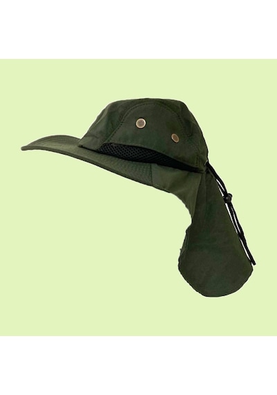 Haki Renkli Ayarlanabilir Özellikli Outdoor Bahçe - Safari Şapkas