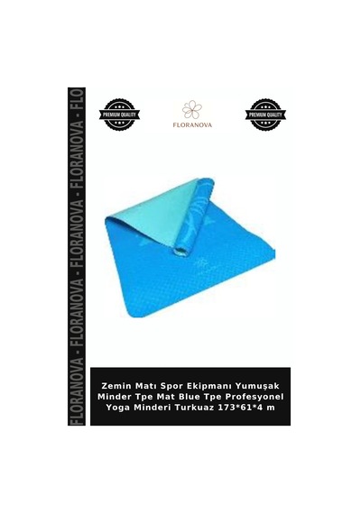 Zemin Matı Spor Ekipmanı Yumuşak Minder Tpe Mat Blue Tpe Profesyonel Yoga Minderi Turkuaz 173 61 4 M