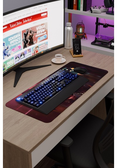Dijital Savaşçı Kadın V3 70x30 Xl Gaming Kauçuk Kaymaz Taban Mouse Pad Fare Altlığı