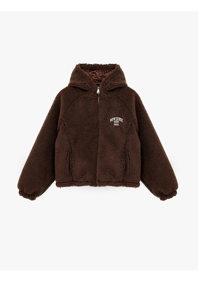 Koton Uzun Kollu Regular Fit Cepli Fermuarlı Crop Kapüşonlu Peluş Ceket Kahverengi 6wal20135ıw Kahve Koton Uzun Kollu Regular Fit Cepli Fermuarlı Crop Kapüşonlu Peluş Ceket Kahverengi 6wal20135ıw Kahve
