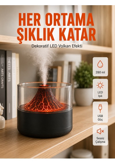 Aromaterapi Difüzörlü Sessiz Çalışan Ha Nemlendirici