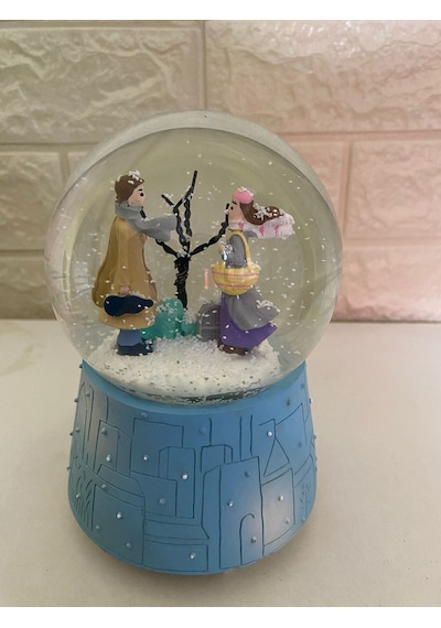 Işıklı Müzikli Kar Küresi Romantik Kar Küresi 15x10 Cm