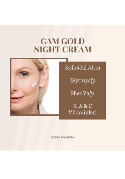 Gam Gold 24K Karşıtı Nemlendirici Gece Kremi 50 ML
