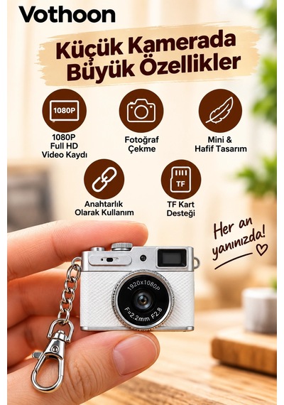 Mini Dijital Kamera Full Hd Fotoğraf & Video Çekimi Lcd Ekran Mini Kamera Tf Kart Destekli - Akyıb943bc0ec1a1c591aaea7a82pıbt