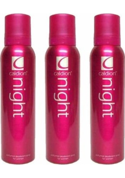 Caldion Night Kadın Sprey Deodorant 150 ML x 3