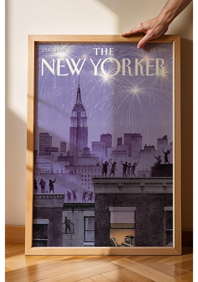 The New Yorker Çerçeveli Tablo July 5 1999 - Çatı Katı Havai Fişekler Tablosu