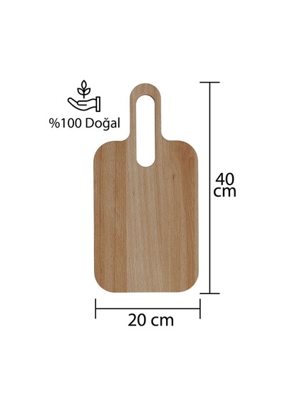 Dora Ahşap Kesme Tahtası-%100 Doğal Kayın Kesme Ve Sunum Panosu Ahşap