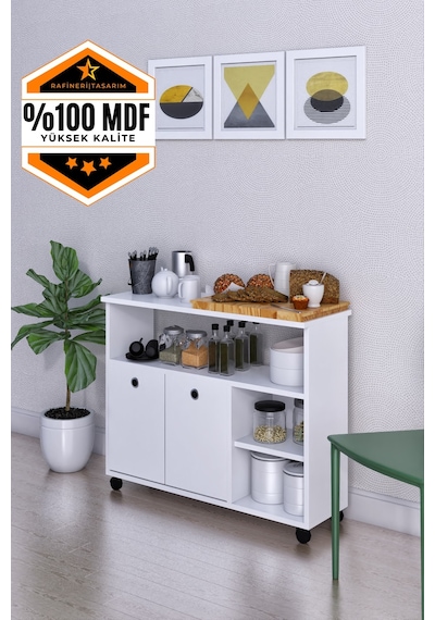 Taşınabilir Çok Amaçlı 2 Kapaklı Katlı Mutfak Ve Salon Masası Mdf Beyaz Taşınabilir Çok Amaçlı 2 Kapaklı Katlı Mutfak Ve Salon Masası Mdf Beyaz
