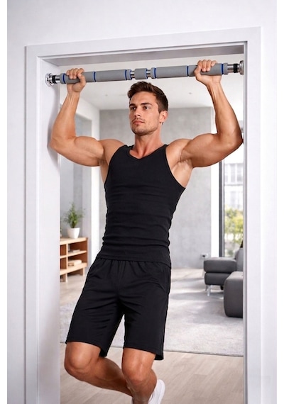 Spor Byfit Ayarlanabilir Süngerli Kapı Barfiksi 60-100 CM + Atlama İpi