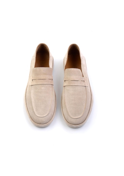 Bambi Bej Leather Erkek Loafer Ayakkabı E01589240102 Bej