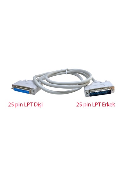 25 Pin Lpt Dişi Erkek Paralel Port Yazıcı Kablosu 1.5m