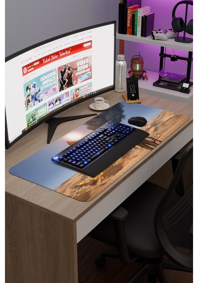Uncharted Kaymaz Dikişli Kauçuk Oyuncu Mousepad V1 - 90x40 Xxl Gaming Mouse Pad Fare Altlığı