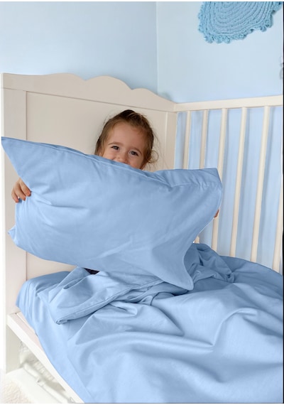 Joyous Mom Kids Akfil Bebek Nevresim Takımı Lastikli Çarşaf Dahil Takım Mavi