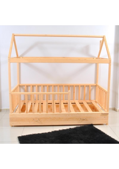 Markaawm Markaawm Montessori Çocuk Yatak Yavrulu Çekmeceli 90X190 Karyola Akçaağaç