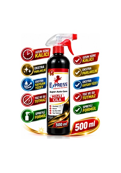 Premium Seramik Katkılı Hızlı Cila Etkili Parlaklık Su Tutmaz Hızlı Pratik Kullanım Spreyli 500 Ml - 576132536
