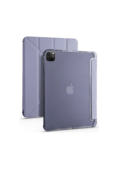 Apple Uyumlu iPad Pro 12.9 2020 2021 Kılıf Tri Folding Smart With Pen St